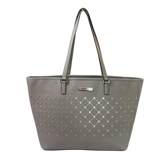 Michael Kors Gray Perforated Tote - Picture 1 of 12